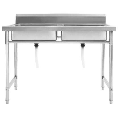 Kitchen Sink Double Basin Stainless Steel