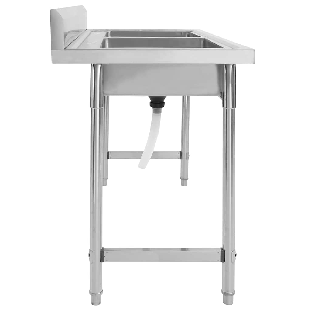 Kitchen Sink Double Basin Stainless Steel