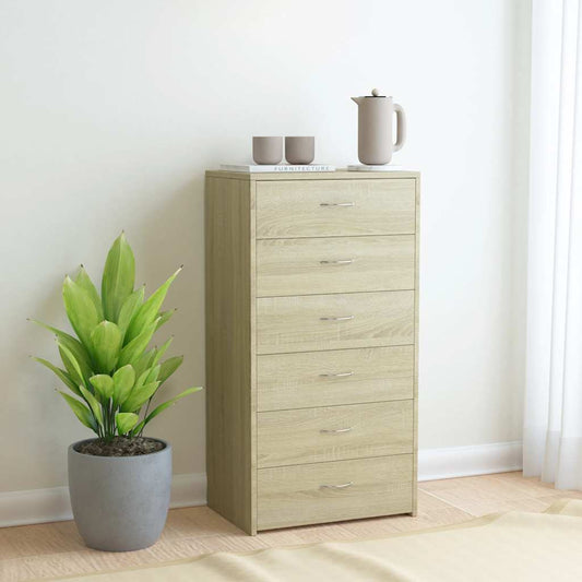 Sideboard | Sonoma Oak | Engineered Wood | 50x34x96 cm | Smooth-Closing