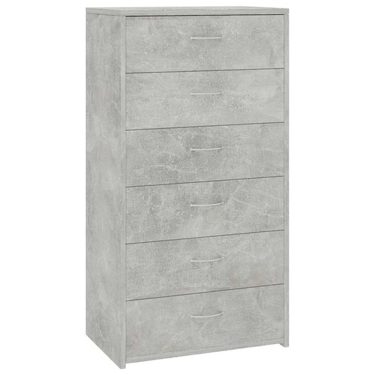 Sideboard | Concrete Grey | Engineered Wood | 50x34x96 cm | Sideboard