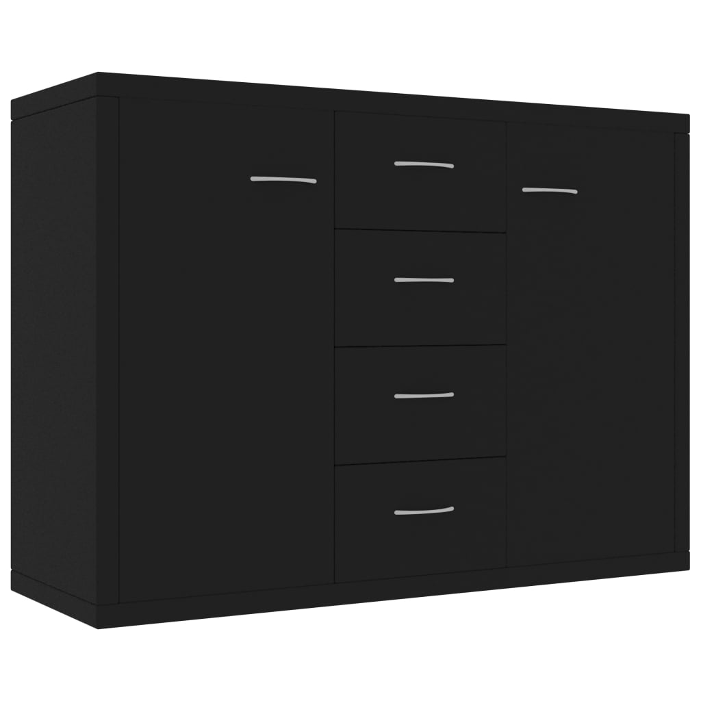 Sideboard Black 34.6x11.8x25.6" Engineered Wood