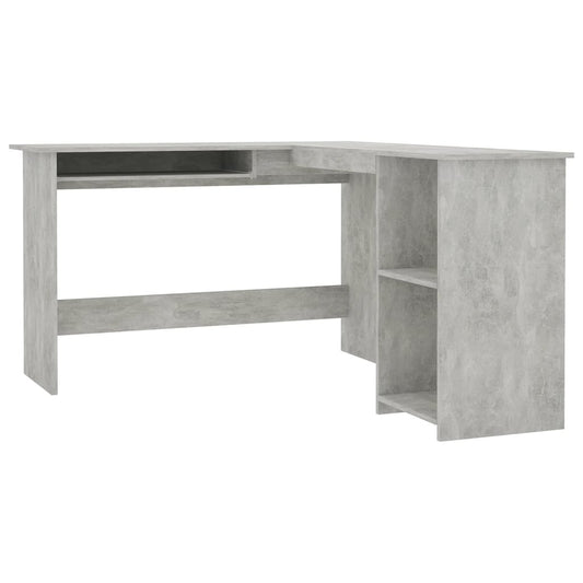 Corner Desk | Concrete Grey | Engineered Wood | Medium