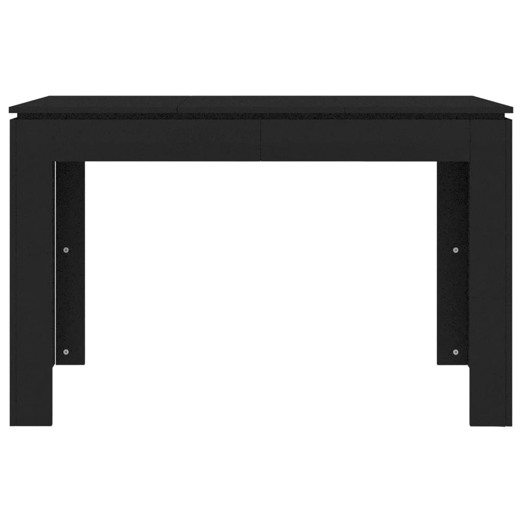 Dining Table Black 120x60x76 cm Engineered Wood