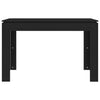 Dining Table Black 120x60x76 cm Engineered Wood