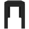 Dining Table Black 120x60x76 cm Engineered Wood