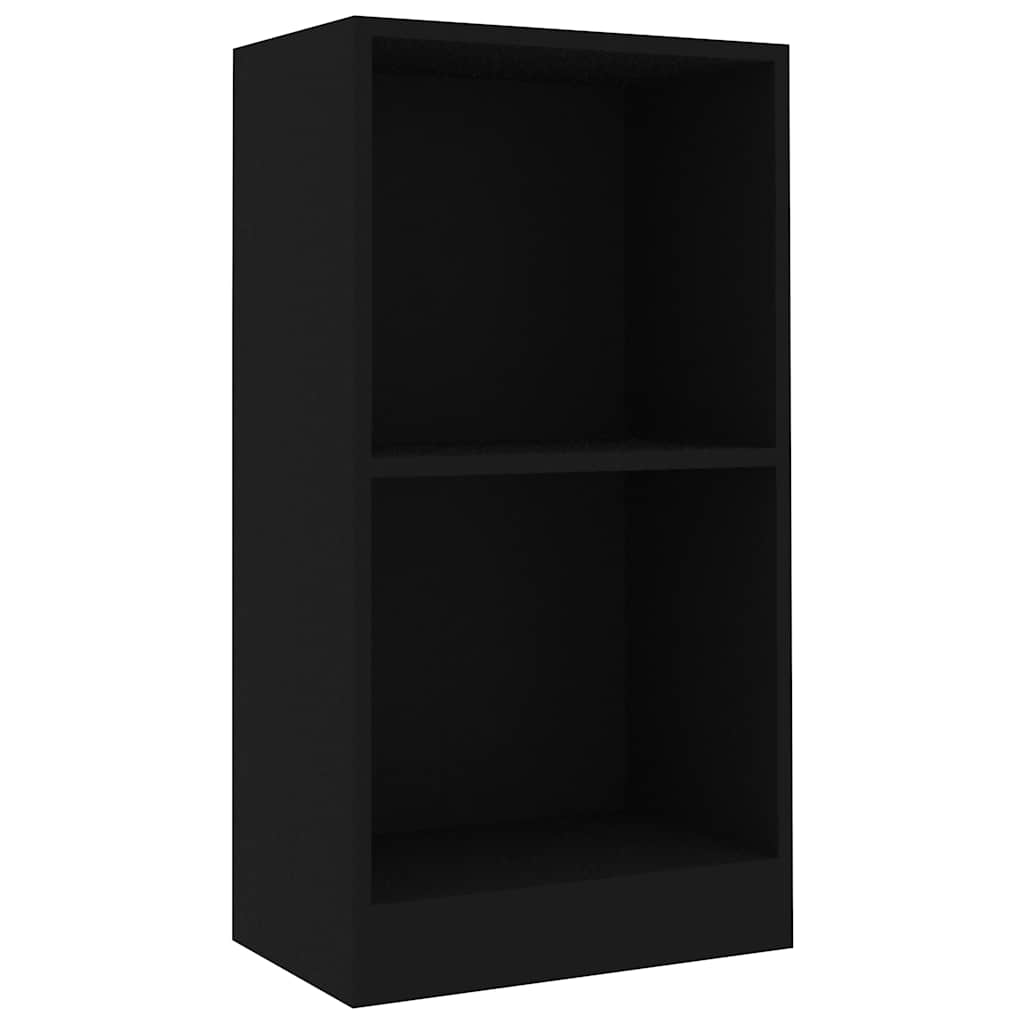 Bookcase Black 40x24x75 cm Engineered Wood