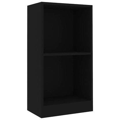 Bookcase Black 40x24x75 cm Engineered Wood