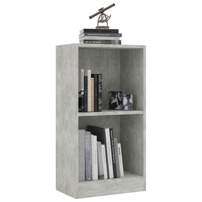 Bookcase Concrete Grey 40x24x75 cm Engineered Wood