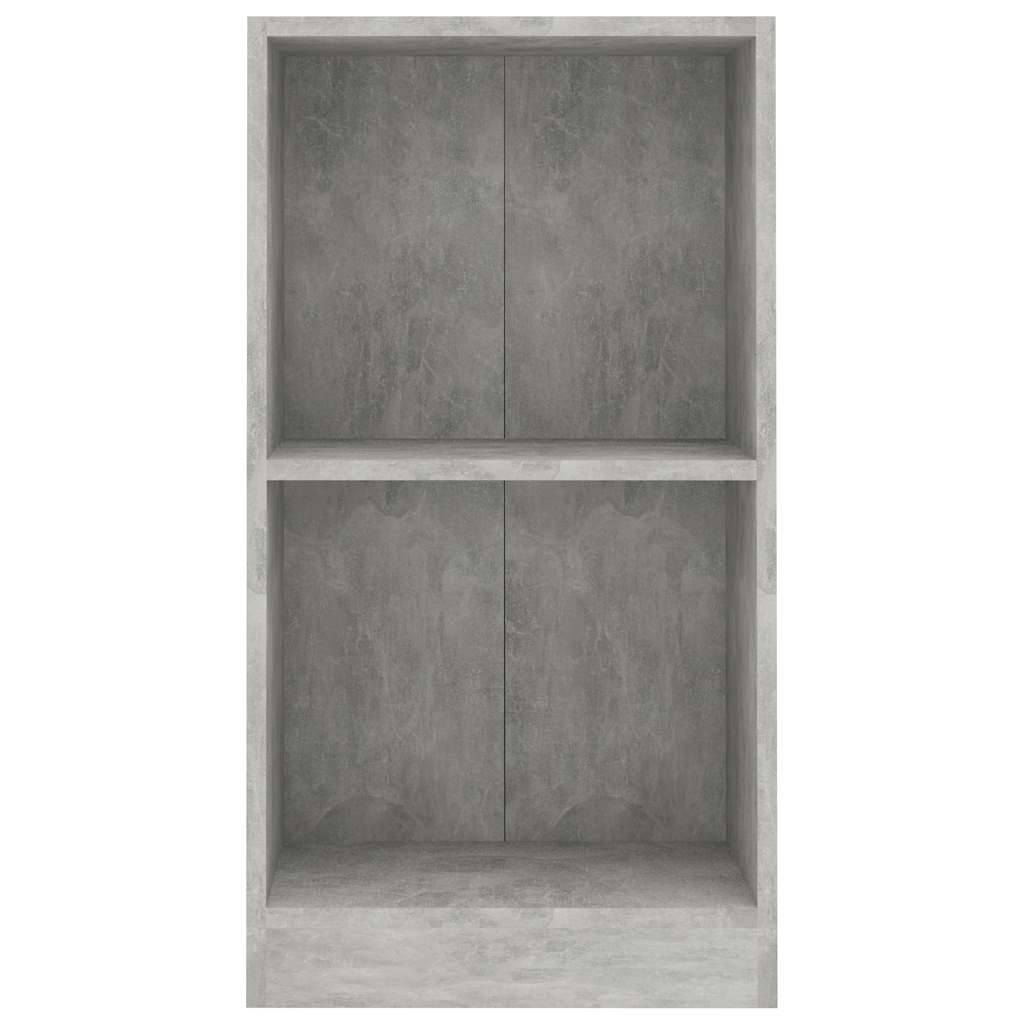 Bookcase Concrete Grey 40x24x75 cm Engineered Wood