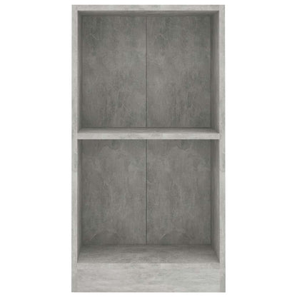 Bookcase Concrete Grey 40x24x75 cm Engineered Wood