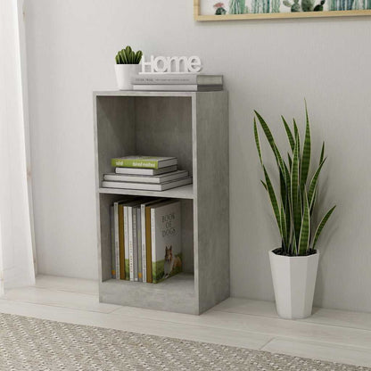 Bookcase Concrete Grey 40x24x75 cm Engineered Wood