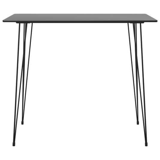 Bar Table | Black | MDF and metal | 120x60x105 cm | Durable | Bar Table