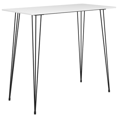 Bar Table White 120x60x105 cm