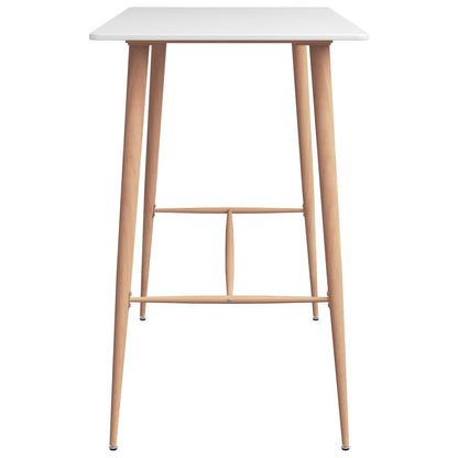 Bar Table White 120x60x105 cm