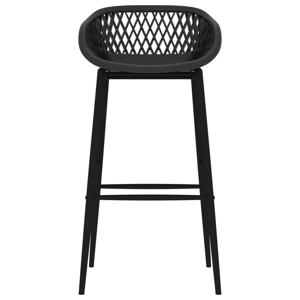 Bar Chairs 2 pcs Black