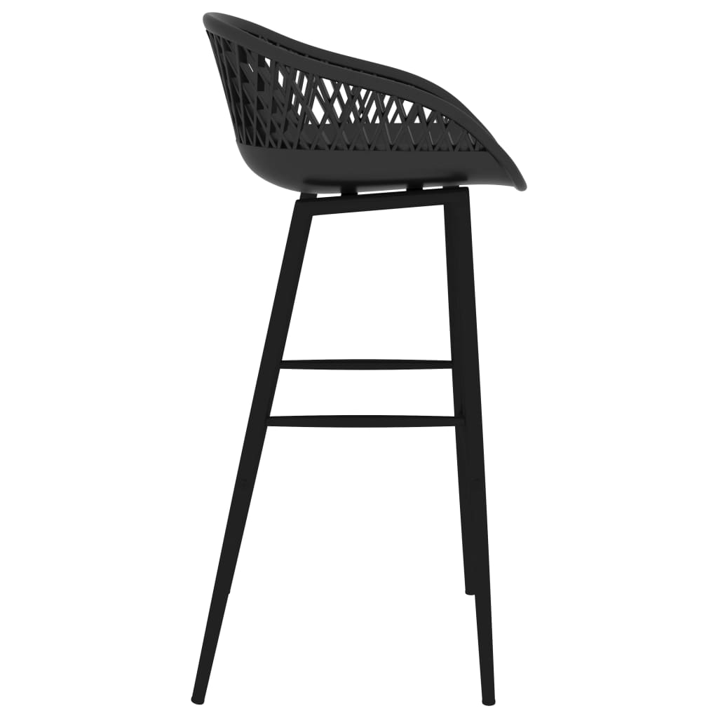 Bar Chairs 2 pcs Black