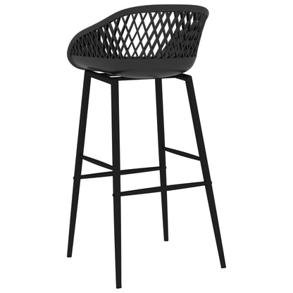 Bar Chairs 2 pcs Black