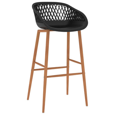 Bar Chairs 2 pcs Black