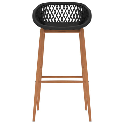 Bar Chairs 2 pcs Black