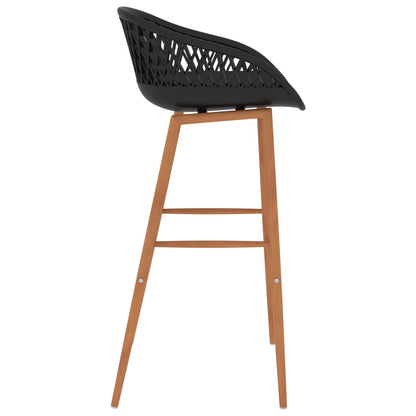 Bar Chairs 2 pcs Black