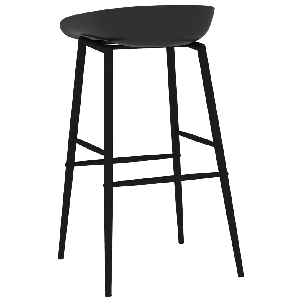 Bar Chairs 2 pcs Black