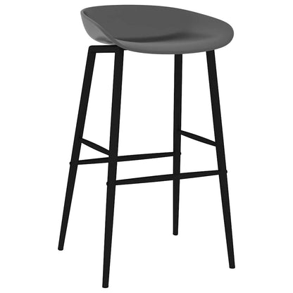 Bar Chairs 2 pcs Grey