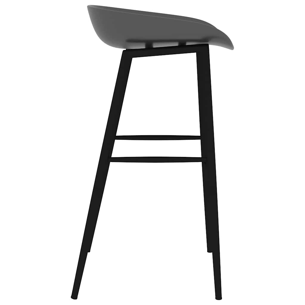 Bar Chairs 2 pcs Grey