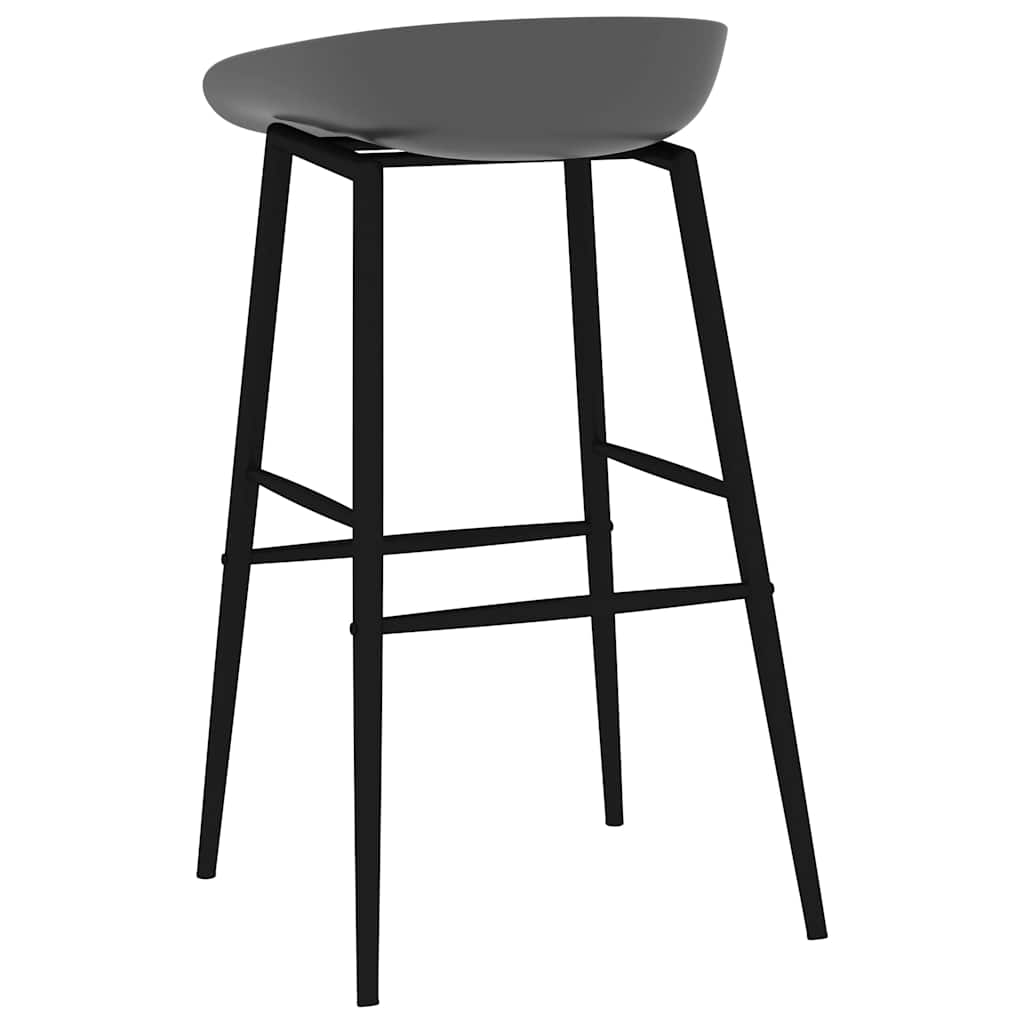 Bar Chairs 2 pcs Grey