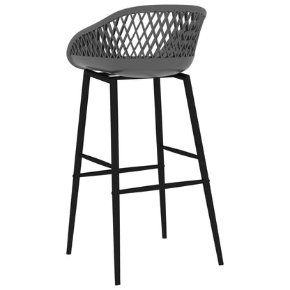 Bar Chairs 4 pcs Grey