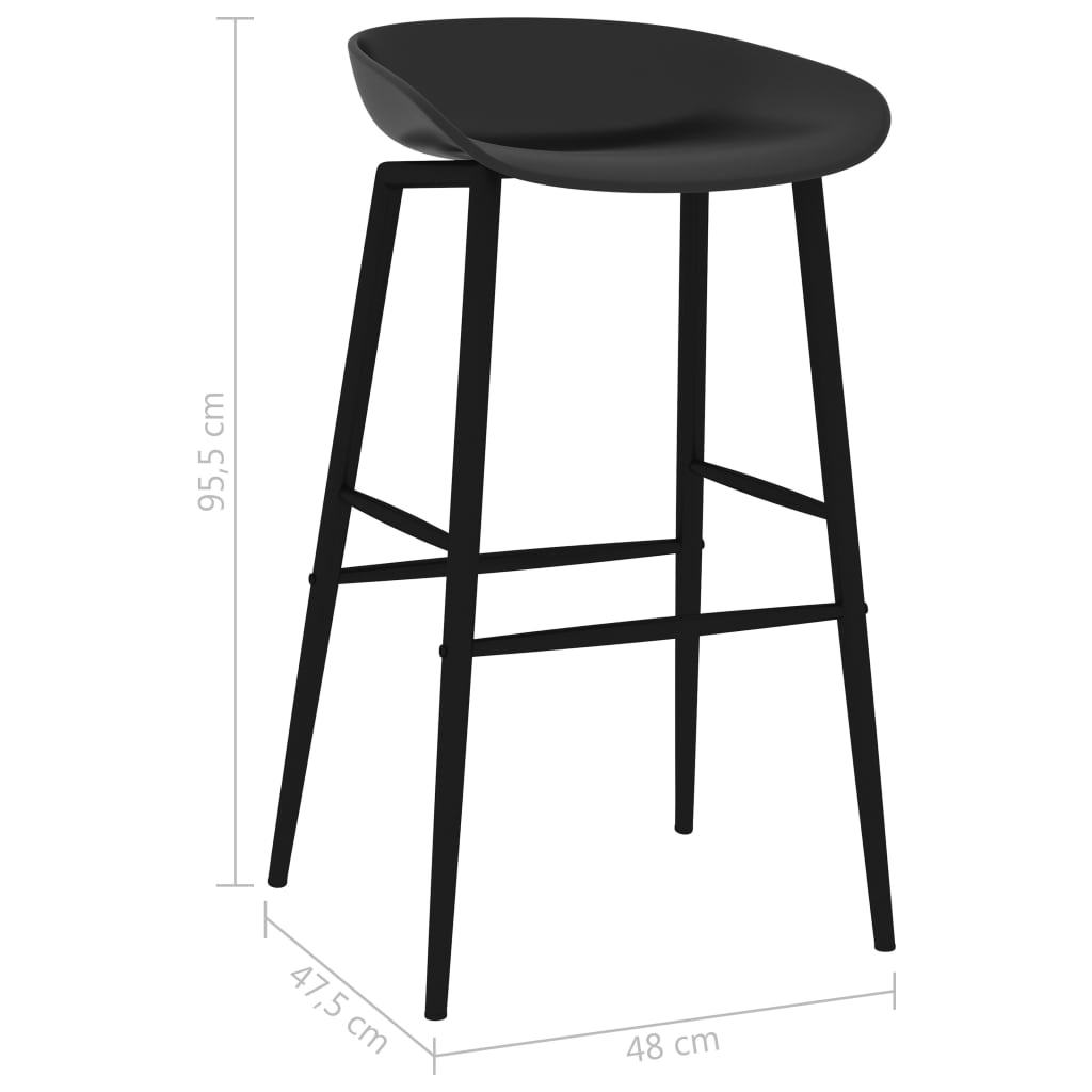 Bar Chairs 4 pcs Black