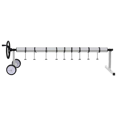 Pool Cover Roller | Silver and Black | Stainless Steel, Aluminium | Large