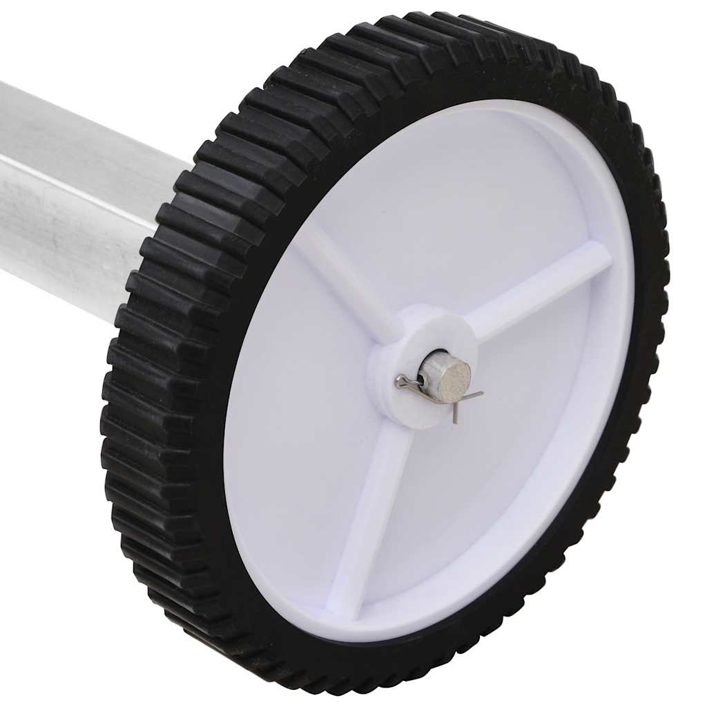 Pool Cover Roller | Silver and Black | Stainless Steel, Aluminium | Large