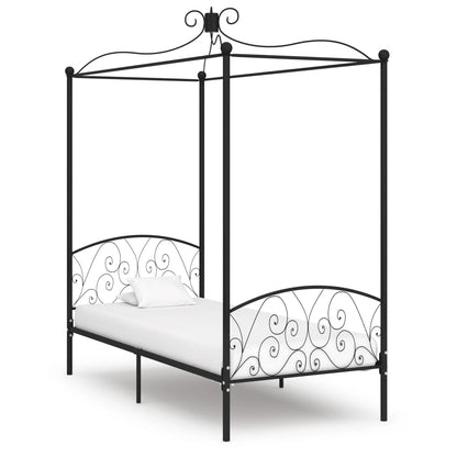 Bed Frame | Black | Metal, Plywood | Single | Classic/Traditional