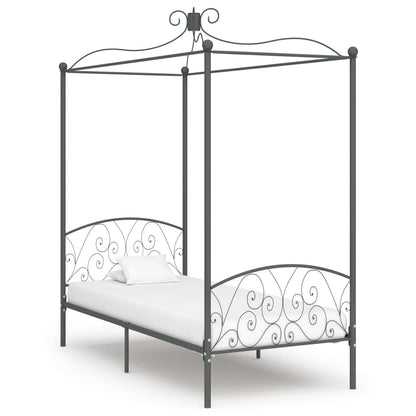 Bed Frame | Grey | Metal | 90x200 cm | Classic/Traditional | Bed Frame