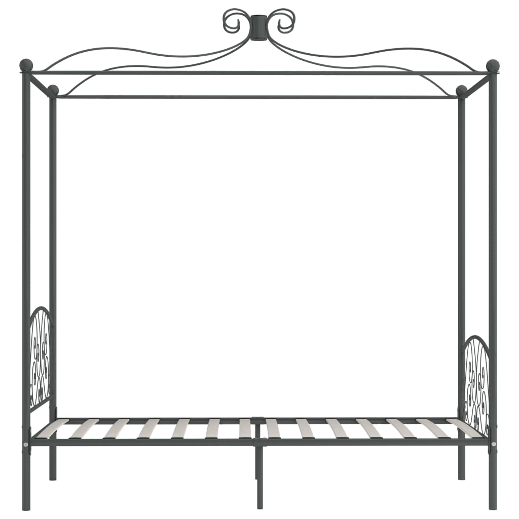 Bed Frame | Grey | Metal | 90x200 cm | Classic/Traditional | Bed Frame