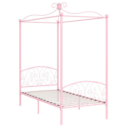 Bed Frame | Pink | Metal | Single | Durable | Bed Frame | Rectangular