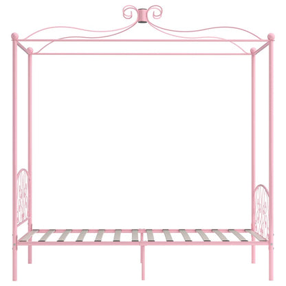 Bed Frame | Pink | Metal | Single | Durable | Bed Frame | Rectangular