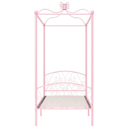 Bed Frame | Pink | Metal | 100x200 cm |  Classic/Traditional | Bed Frame