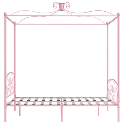 Bed Frame | Pink | Metal, Plywood | Double | Classic/Traditional