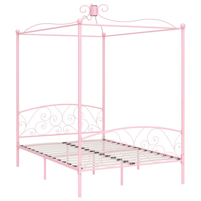 Bed Frame | Pink | Metal | 140x200 cm | Lovely Design | Bed Frame