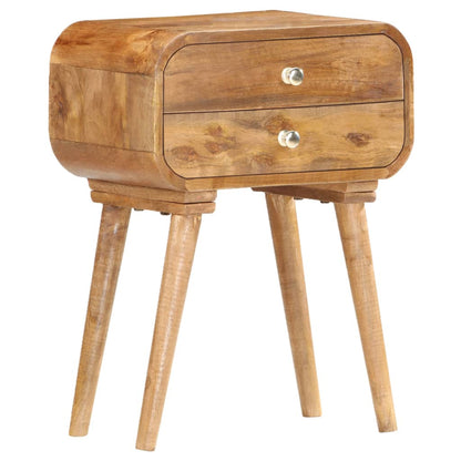 Bedside Cabinet 16.9"x11.8"x22.8" Solid Mango Wood