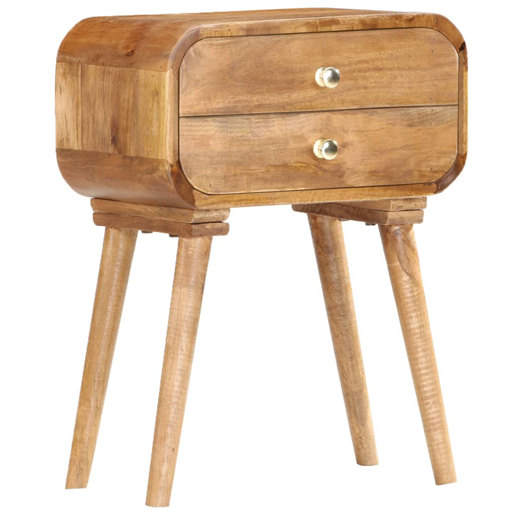Bedside Cabinet 16.9"x11.8"x22.8" Solid Mango Wood