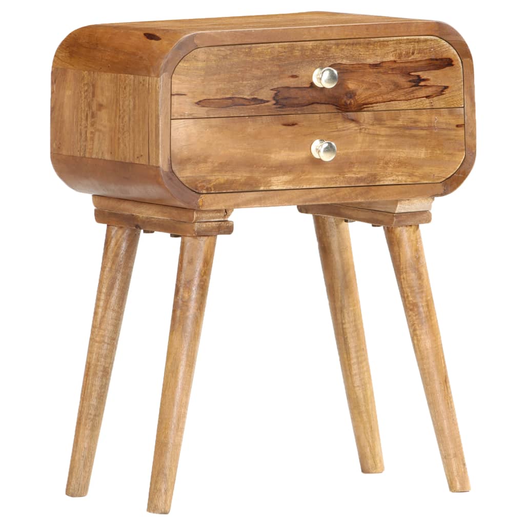Bedside Cabinet 16.9"x11.8"x22.8" Solid Mango Wood