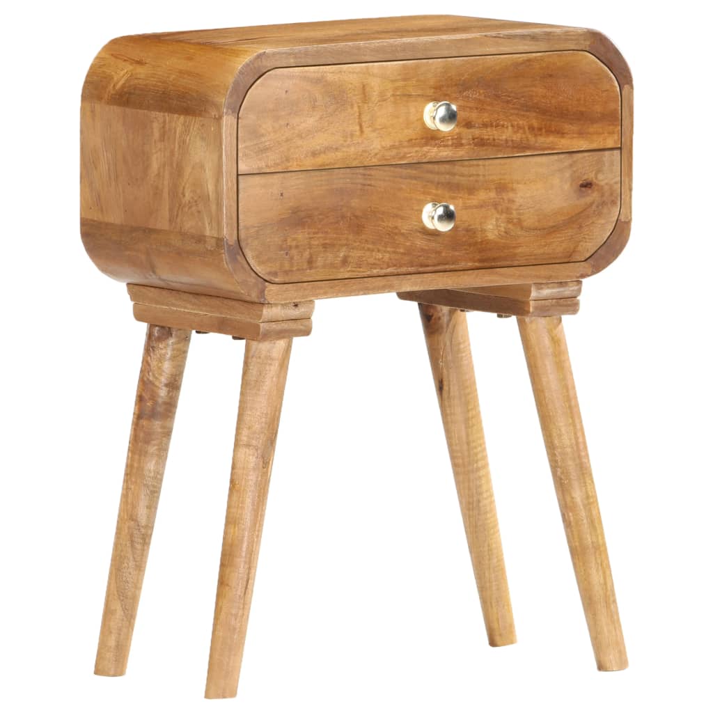 Bedside Cabinet 16.9"x11.8"x22.8" Solid Mango Wood