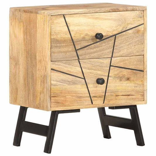 Bedside Cabinet | Golden Brown | Solid Mango Wood | 40x30x50 cm