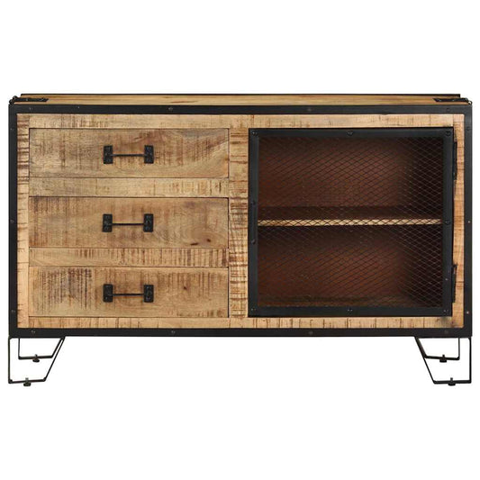 Sideboard | Brown and black | Solid rough mango wood, steel | Medium