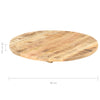 Table Top Solid Mango Wood Round 25-27 mm 80 cm