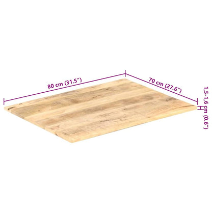 Table Top Solid Mango Wood 15-16 mm 80x70 cm