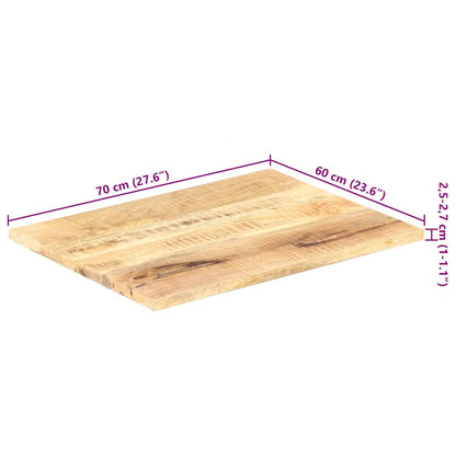 Table Top | Natural mango wood colour | Solid mango wood | 70x60 cm