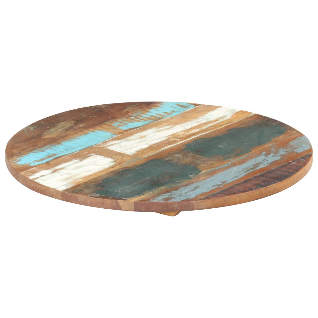 Table Top | Multicolour | Solid reclaimed wood | 40 cm diameter